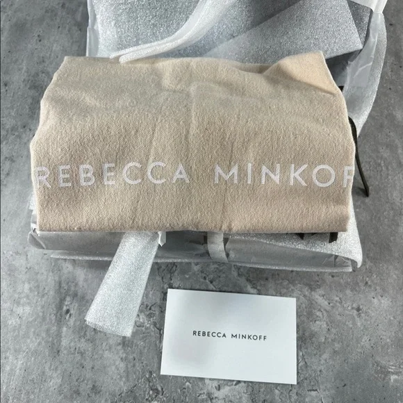 Rebecca Minkoff Edie Bucket Crossbody With Fringe, Porcini - Picture 13 of 15